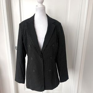 Who What Wear Women’s Blazer Pinstripe Black Size XL